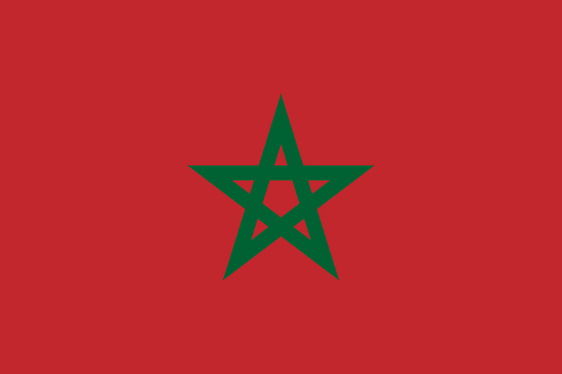 Flag of Morocco unbordered