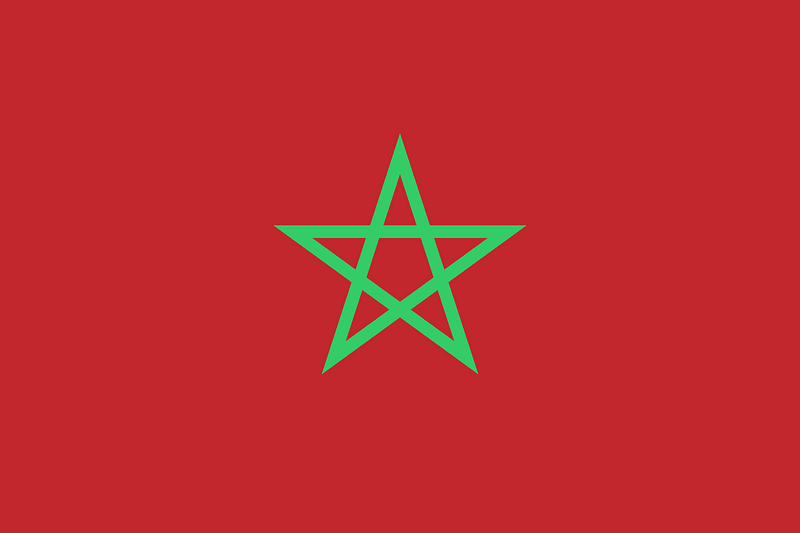 Flag of Morocco (light green)