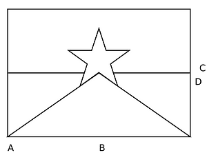 Folha de construção da bandeira de Rondônia