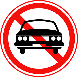 Korean Traffic sign (No Thoroughfare for Vehicles)