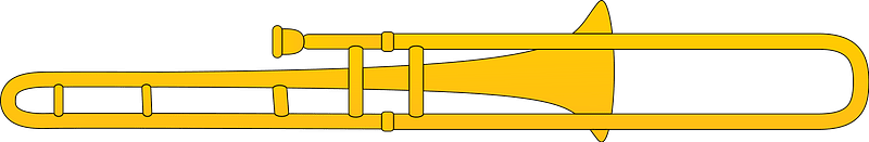 Silhouette of trombone