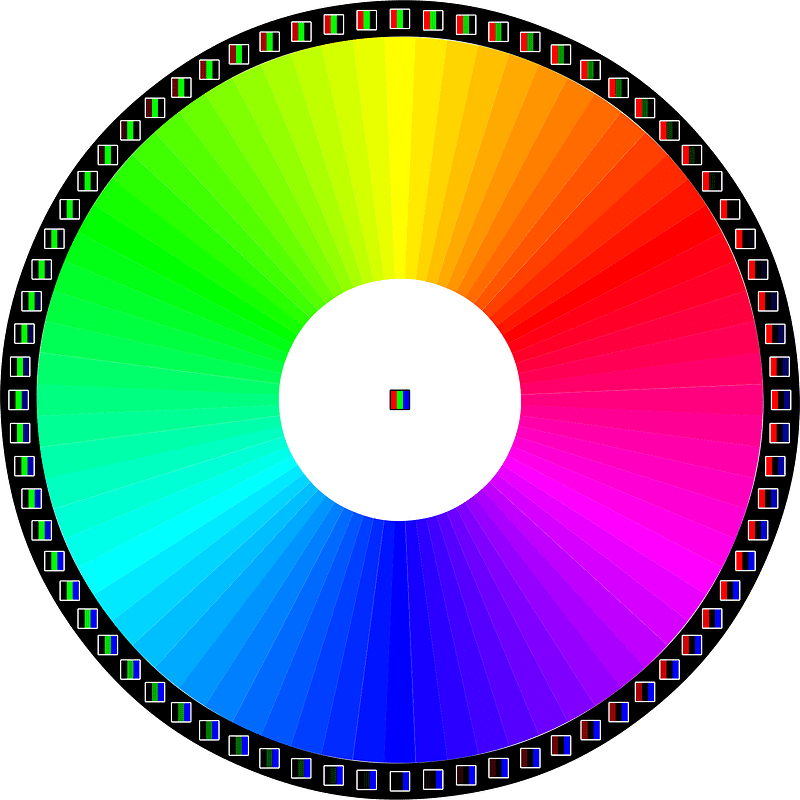 RGB color wheel pixel 5