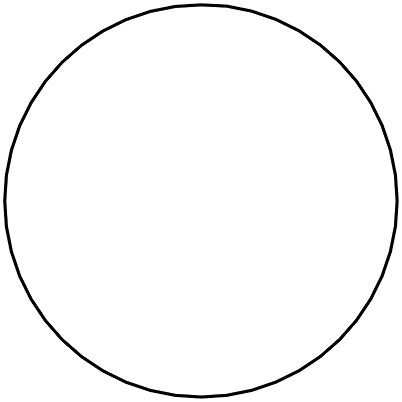 Regular polygon 48 vertex animation
