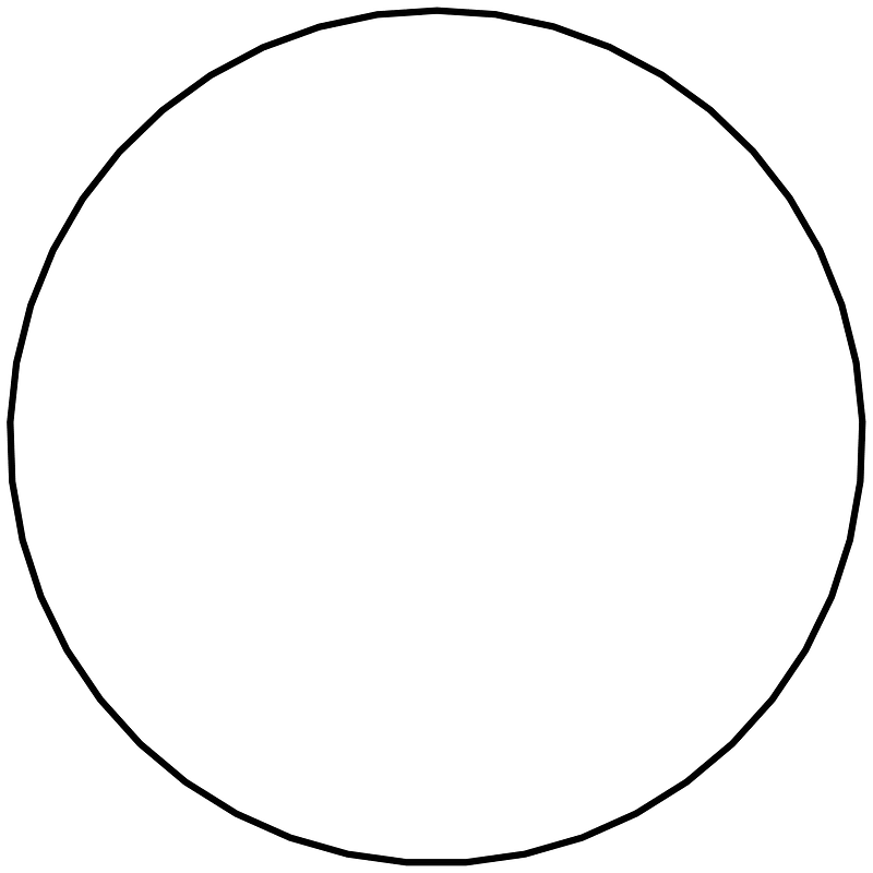 Regular polygon 45 vertex animation