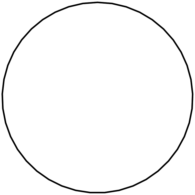 Regular polygon 41 vertex animation