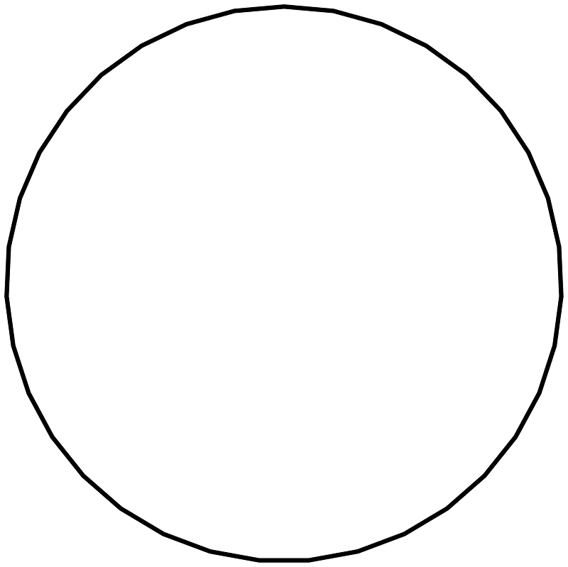 Regular polygon 35 vertex animation