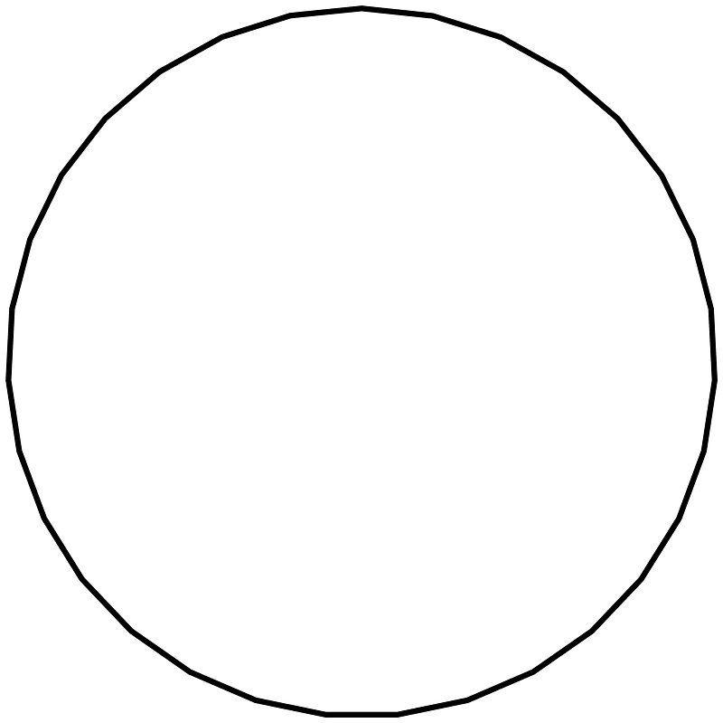 Regular polygon 31 vertex animation