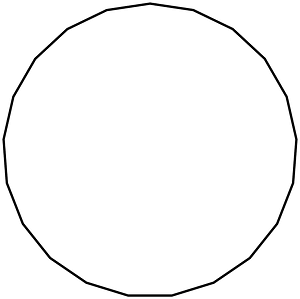 Regular polygon 21 vertex animation