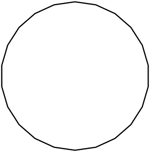 Regular polygon 22 vertex animation