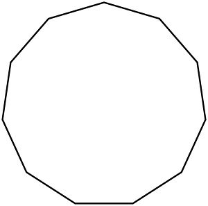 Regular polygon 11 vertex animation