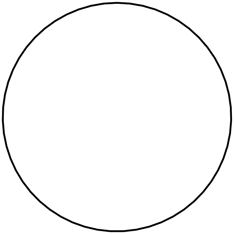 Regular polygon 55 vertex animation
