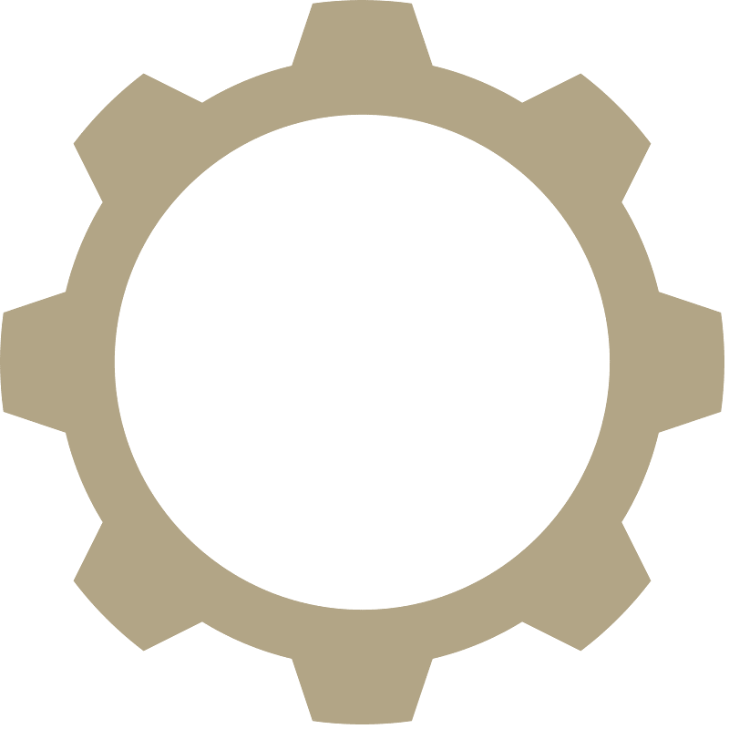 Gear shape warm gray