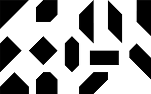 Convex tangram shapes black 01