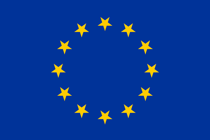 European flag, upside down