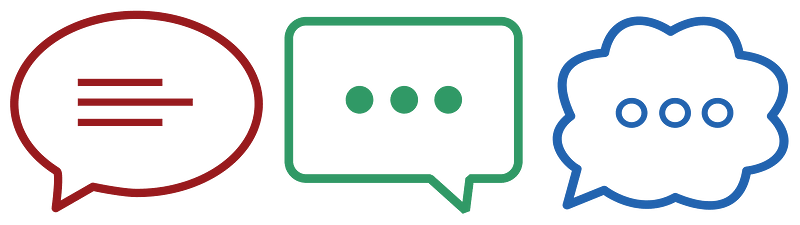 Diversity speech bubble icons