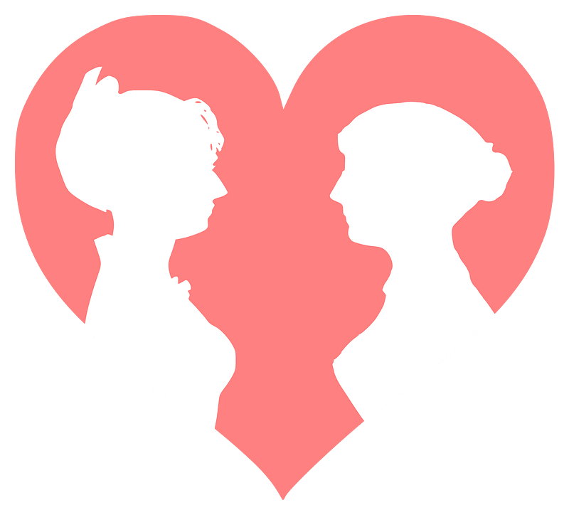 Women in Red Logo - Jane Austen and Kamma Rahbek
