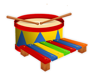 Drum and xylophone toy