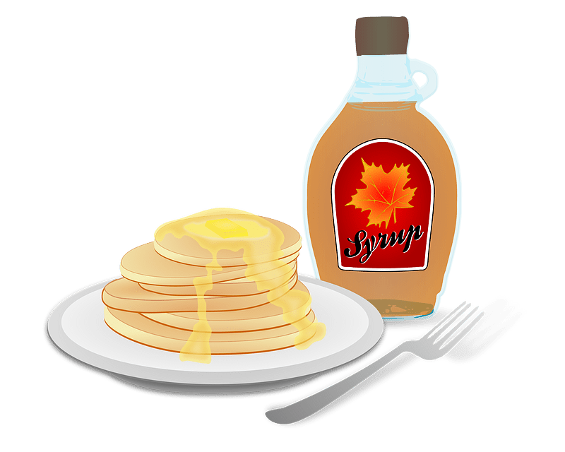 Pancakes with syrup