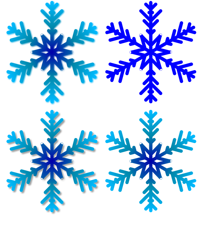 Four SVG Snowflakes