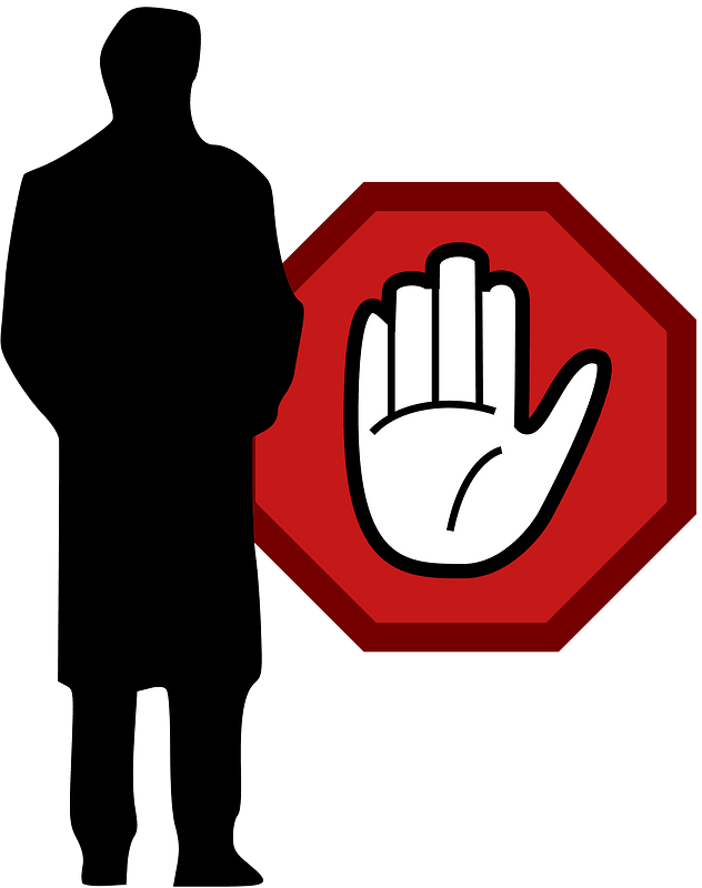 Stop sign plus silhouette