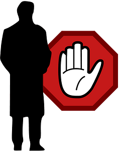 Stop sign plus silhouette