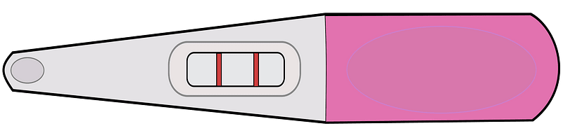 Pink pregnancy test