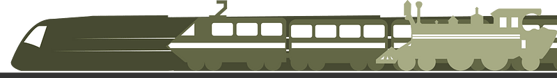Trains icons (evolution) SVG