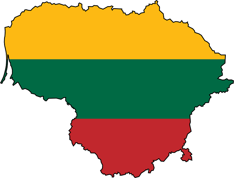 Silhouette of Lithuania