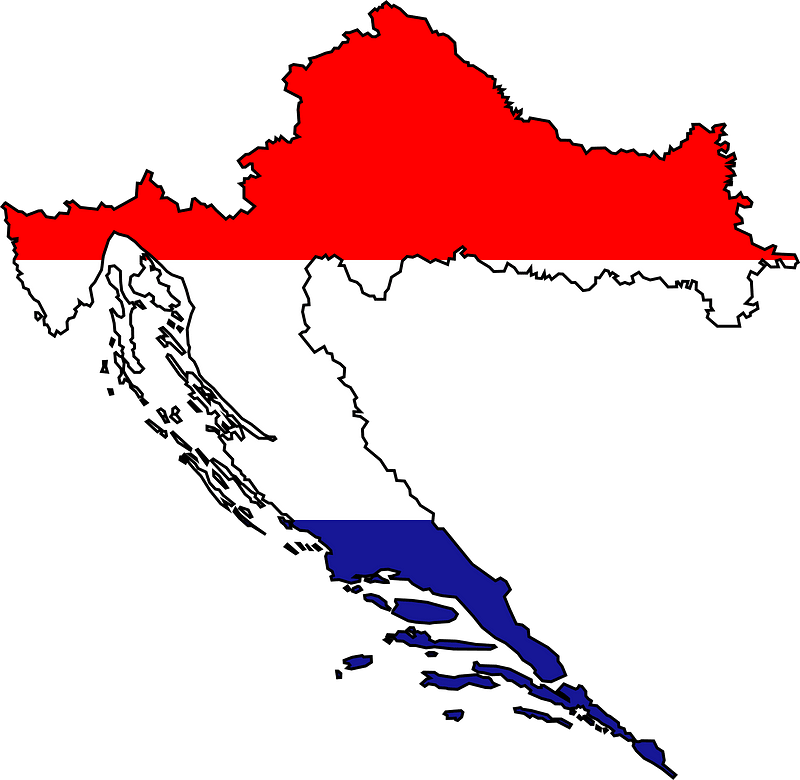 Silhouette of Croatia