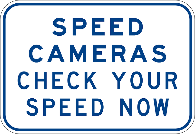 (G6-254) Speed Cameras Check Your Speed Now (Used in New South Wales)