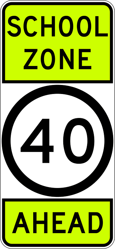 (G6-332) School Zone Ahead (Used in New South Wales)