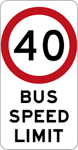 (R4-242) Bus Speed Limit (Used in New South Wales)