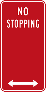 (R5-400) No Stopping (Used in New South Wales)