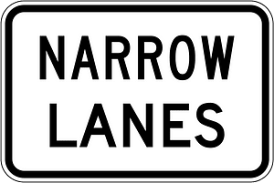 (R9-233) Narrow Lanes (Used in New South Wales)