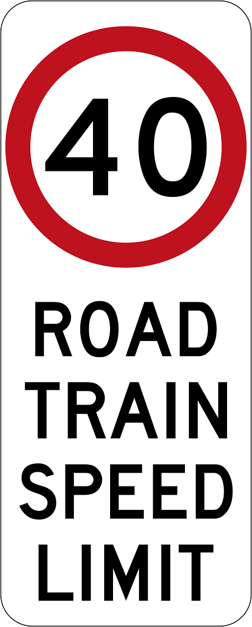 (R4-Q05) Road Train Speed Limit (Used in Queensland)