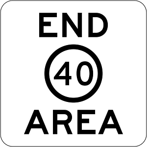 (MR-RS-20) End of Speed Limit Area (Used in Western Australia)