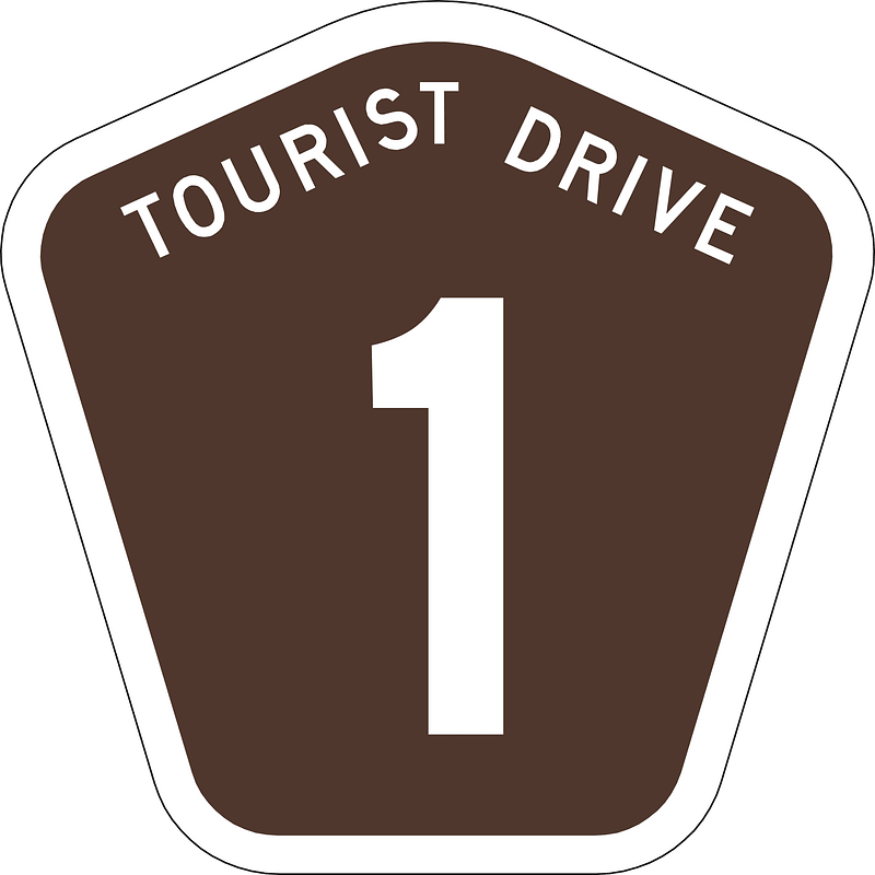 Tourist drive marker