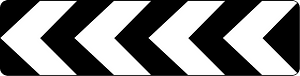 (D4-1-1) Left marker (Used at curves or roundabouts)