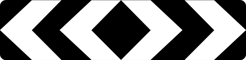 (D4-2-3) End of road marker (Used at T-junctions)