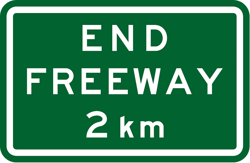 (GE6-9) End Freeway 2 km