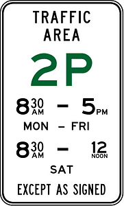 (R5-62) 2 Hour Parking Area