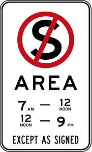 (R5-72) No Stopping Area