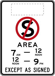 (R5-71) No Stopping Area