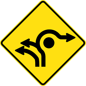 (MR-WDAD-13) Roundabout Directional Lanes (Used in Western Australia)
