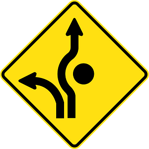 (MR-WDAD-16) Roundabout Directional Lanes (Used in Western Australia)