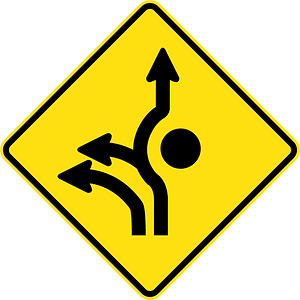 (MR-WDAD-17) Roundabout Directional Lanes (Used in Western Australia)