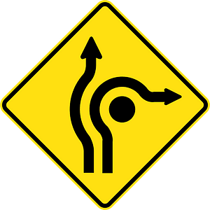 (MR-WDAD-18) Roundabout Directional Lanes (Used in Western Australia)