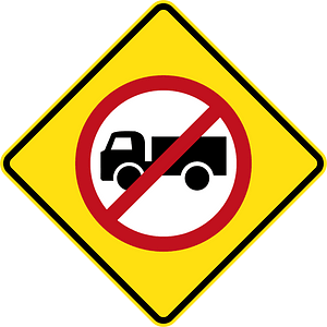 (MR-WDAD-21) Trucks Prohibited (Used in Western Australia)