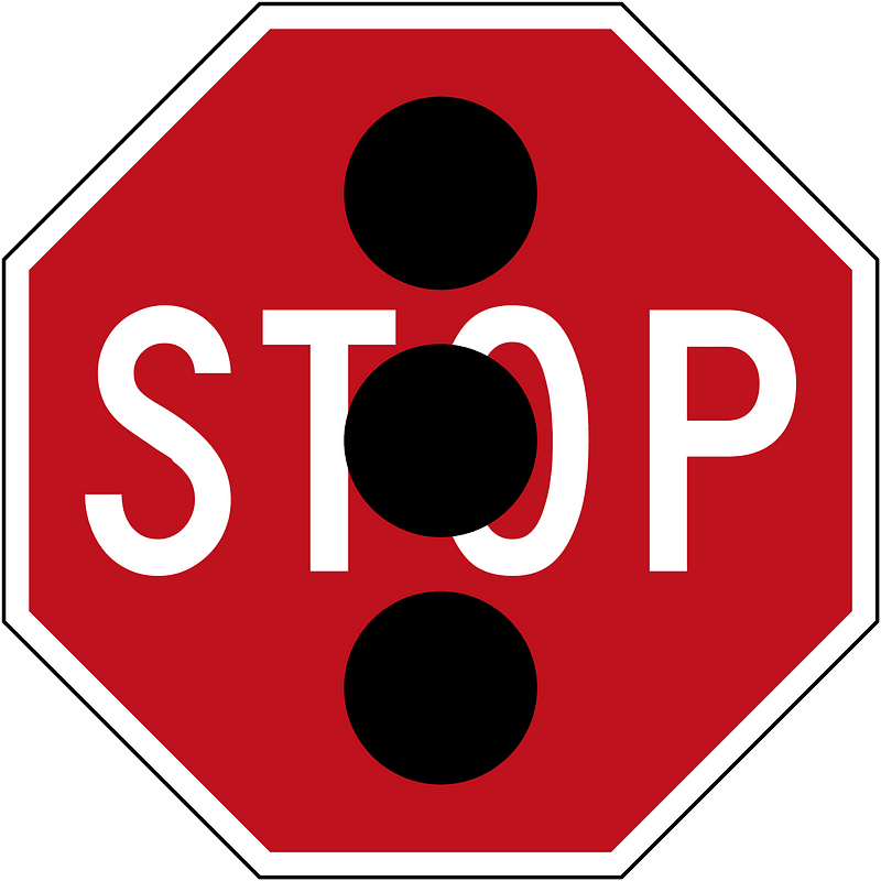 (R1-4) Stop when Traffic Lights are off or flashing (Used in New South Wales)