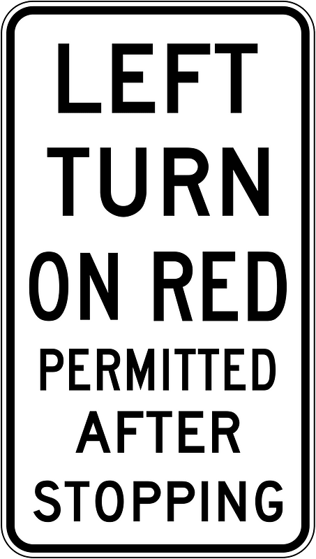 (R2-20) Left Turn on Red Permitted after Stopping